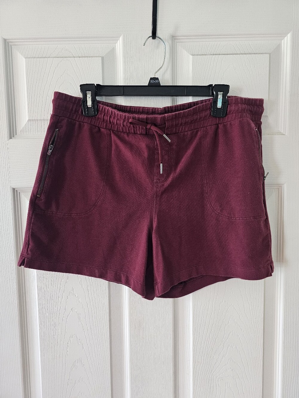Women's Maroon Drawstring Knit Shorts XL